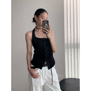 pleated lace Top