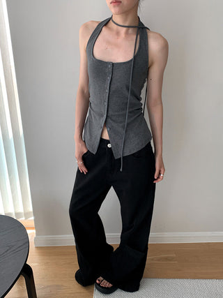 pleated lace Top