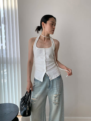 pleated lace Top