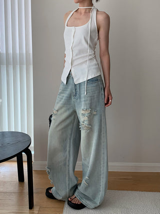 pleated lace Top