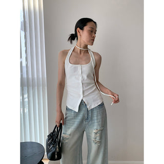 pleated lace Top