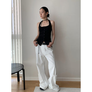 pleated lace Top