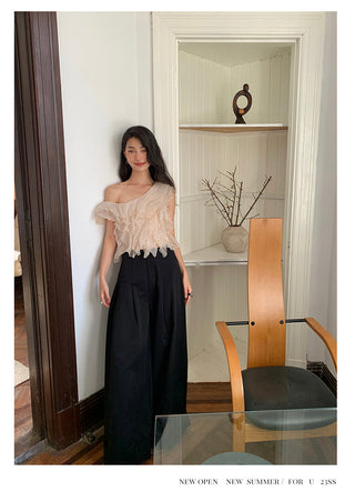 ruffled chiffon top