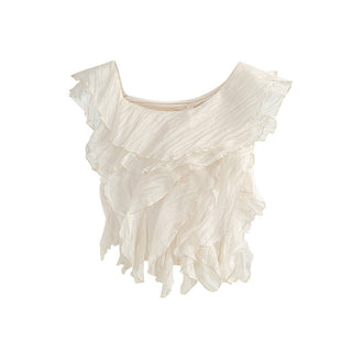 ruffled chiffon top