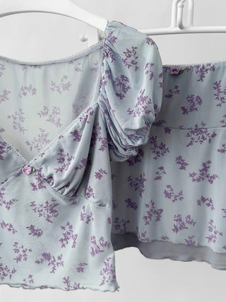 floral mini skirt