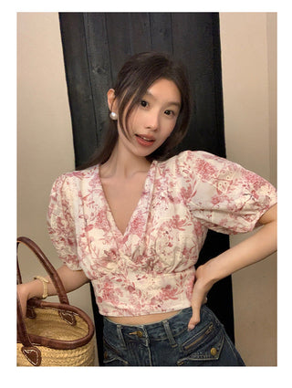 lace-up blouse Top