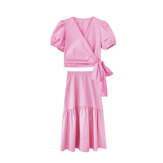 lace shirt Dress set