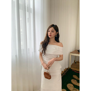 French off-shoulder slim top