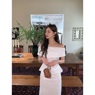 French off-shoulder slim top