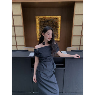 French off-shoulder slim top
