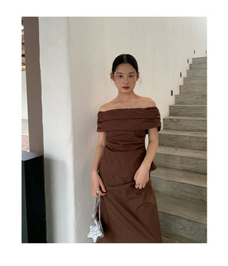 French off-shoulder slim top