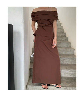 French off-shoulder slim top