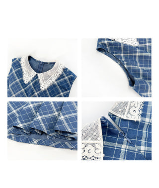 preppy plaid sleeveless dress