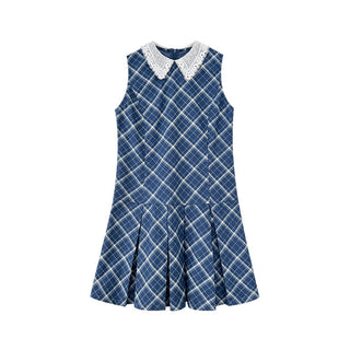 preppy plaid sleeveless dress