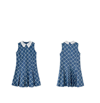 preppy plaid sleeveless dress