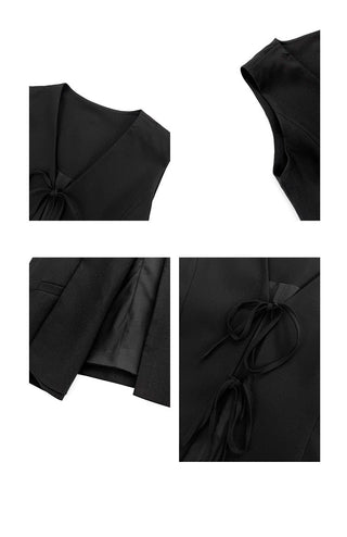 waist-controlled lace-up Top