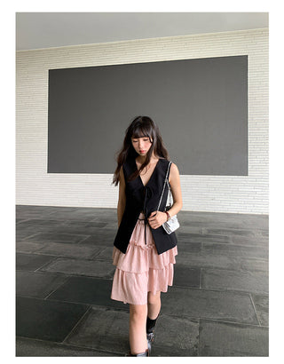 waist-controlled lace-up Top