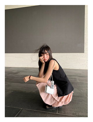 waist-controlled lace-up Top