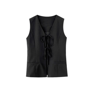 waist-controlled lace-up Top
