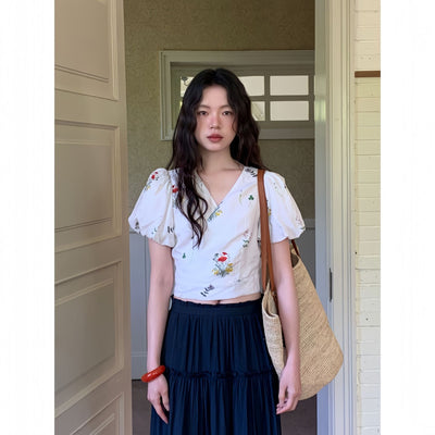 French puff sleeve top