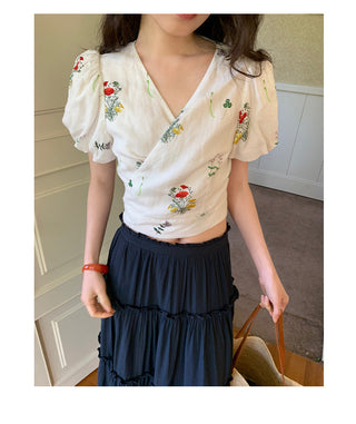 French puff sleeve top