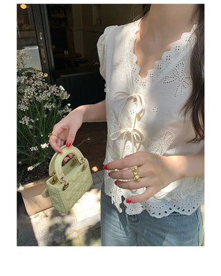French lace flounce shirt