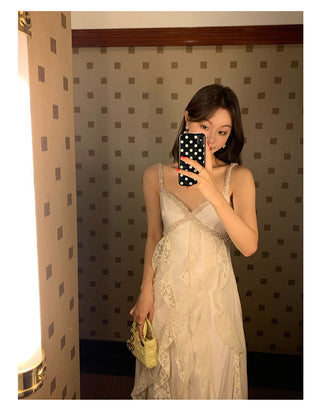 French lace sling dress