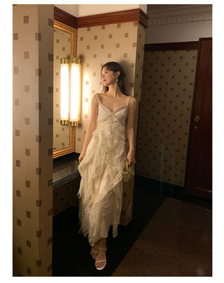 French lace sling dress