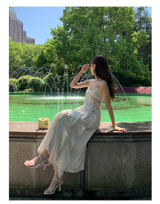 French lace sling dress