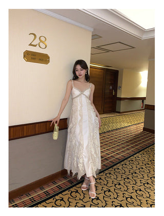 French lace sling dress