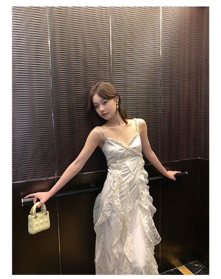 French lace sling dress