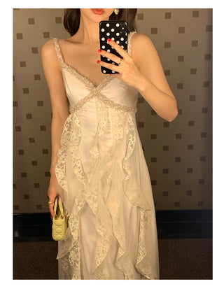 French lace sling dress