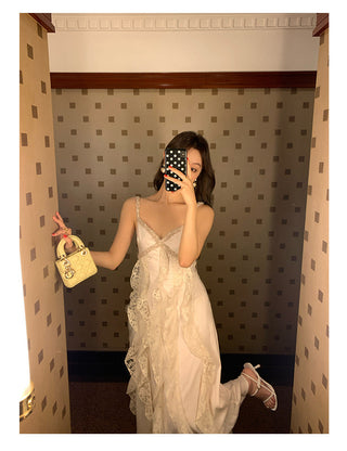 French lace sling dress