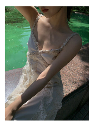 French lace sling dress