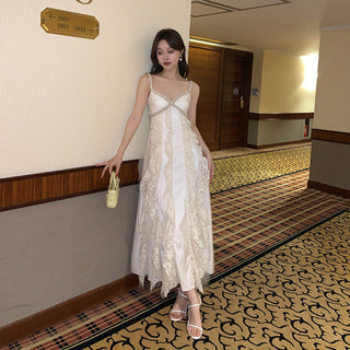 French lace sling dress