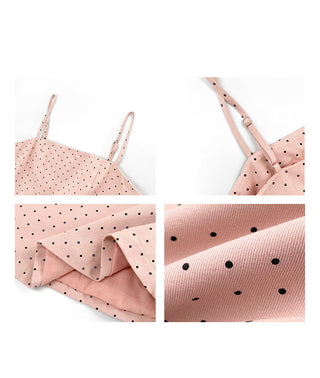sweet polka dot brace top