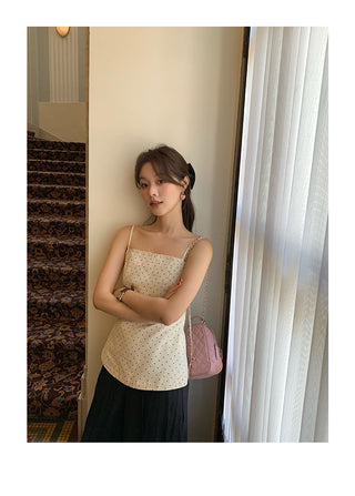 sweet polka dot brace top