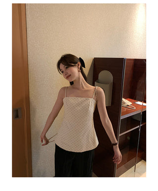 sweet polka dot brace top