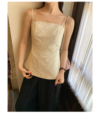 sweet polka dot brace top