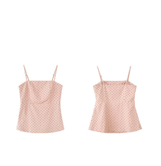 sweet polka dot brace top