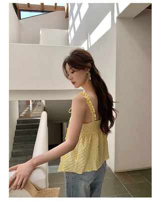 texture slim outside strap top