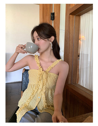 texture slim outside strap top