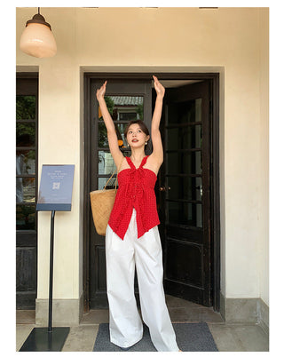 texture slim outside strap top
