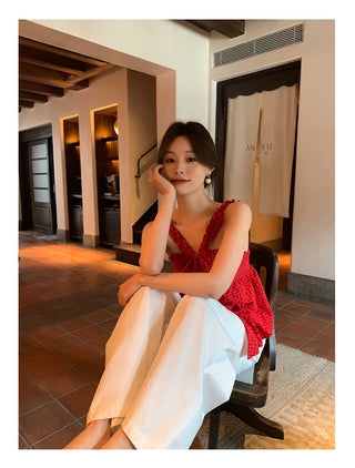 texture slim outside strap top