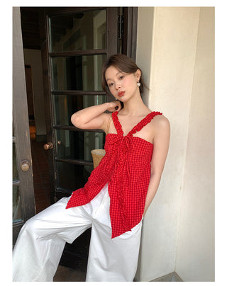 texture slim outside strap top