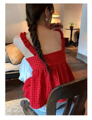 texture slim outside strap top