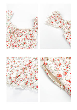 French slit floral dress