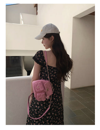 French slit floral dress