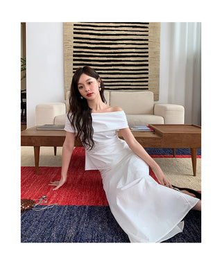 French split high waist skirt