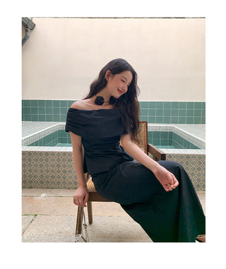 French split high waist skirt